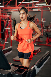 Women's Gym Tank Top, Orange, Racerback, Stretchable