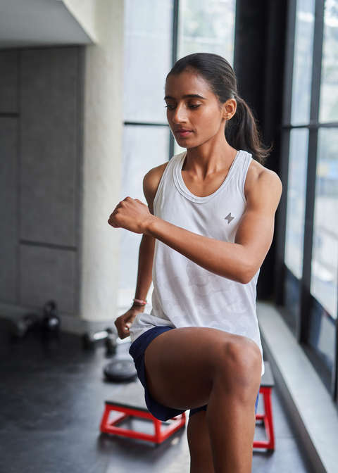 White Focused Cross Back Tank