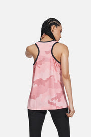 Women's Workout Loose Tank Top, Camouflage Print, Pink