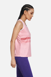 Women's Classic Tank Top, Pink with Stripes, Workout 